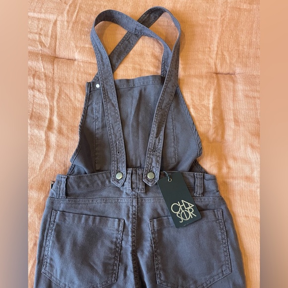 Chaser XS Gray skinny Overalls NWT - Picture 4 of 6